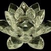 Clear High Grade Crystal Lotus Blossom Flower - 30mm3