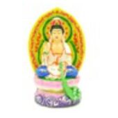 Colorful Goddess Kuan Yin Sitting on Lotus