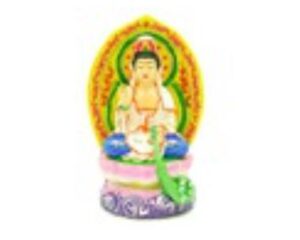 Colorful Goddess Kuan Yin Sitting on Lotus