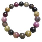 Colourful Tourmaline Crystal Bracelet for Universal Protection