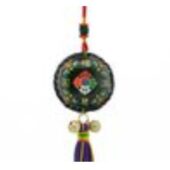 Double Dorje with Om Mani Padme Hum Protective Tassel