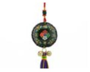 Double Dorje with Om Mani Padme Hum Protective Tassel