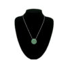 Elegant Round Jade Bi Disc Pendant Necklace2