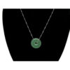 Elegant Round Jade Bi Disc Pendant Necklace3
