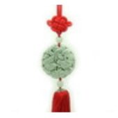 Exquisite Jade Dragon and Phoenix Tassel