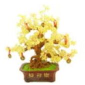 Extravagant Citrine Crystal with 9 Coins Gem Tree