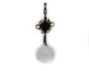 Faceted 30mm Metal Element Clear Crystal Ball Tassel