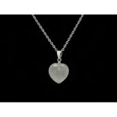 Faceted Heart Shape Crystal Pendant Necklace1