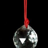 Feng Shui Faceted Crystal Ball 45mm Tassel