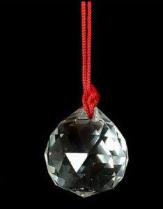 Feng Shui Faceted Crystal Ball 45mm Tassel