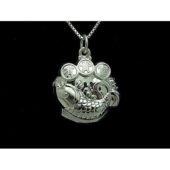 Fine Silver Prosperity Carp with Coins Pendant Necklace1