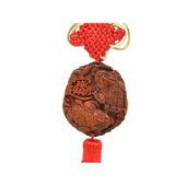 Fortune Attracting Double Money Frog Wooden Tassel1