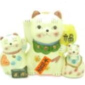 Fortune Cats Piggy Bank