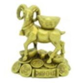 Goat Standing on Auspicious Coins