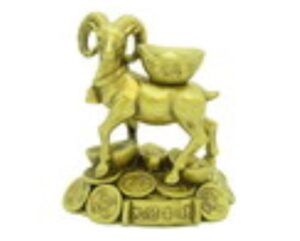 Goat Standing on Auspicious Coins