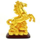 Gold Victory Horse with Treasure