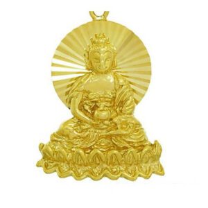 Golden Amitabha Buddha Key Chain1