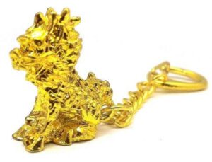 Golden Chi Lin Feng Shui Key Chain
