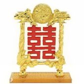 Golden Double Happiness Plaque