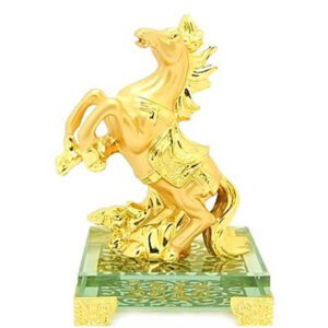 Golden Horse Figurine for Victory & Success Luck