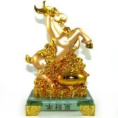 Golden Prosperity Sheep with Wealth Pot