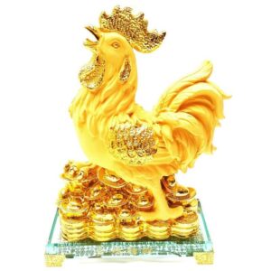 Golden Rooster Guarding Wealth Bag