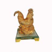 Golden Rooster Nesting on Treasures