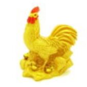 Golden Rooster with Pumpkin