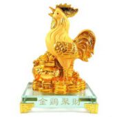 Golden Rooster with Wealth Pot