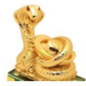 Golden Snake with Ingot