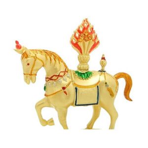 Golden Wind Horse Lung Ta Carrying Flaming Jewel1