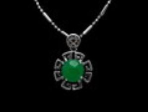 Good Fortune Jade Flower Pendant Necklace