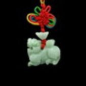 Green Jade Pi Xiu Tassel