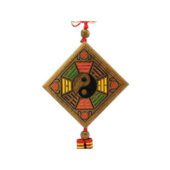 Green Sandalwood Bagua Mirror & Yin Yang Symbol Hanging1