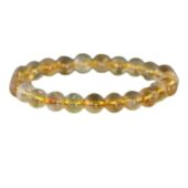 High Grade 7mm Faceted Citrine Bracelet for Wealth