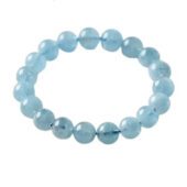 High Grade Aquamarine 8mm Crystal Bracelet for Peace and Meditation