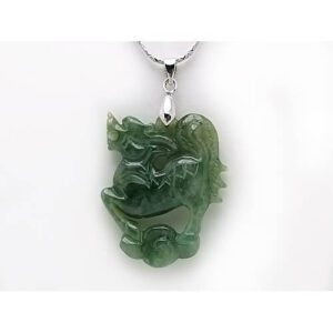 Jade Chi Lin Pendant with Chain - Buy-FengShui.com | Feng Shui Store
