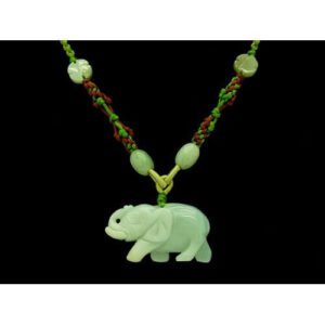 Jade Elephant Pendant Necklace1