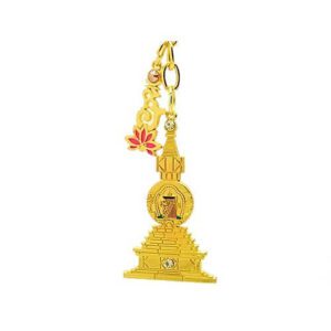 Kalachakra Stupa with Lotus Hum Key Chain1