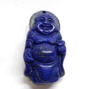 Lapis Lazuli Smiling Buddha Pendant Necklace