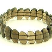 Leaf-Shaped Faceted Smoky Quartz Beads Bracelet1