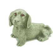 Lucky Pewter Dog With Sparkling Red Eyes1