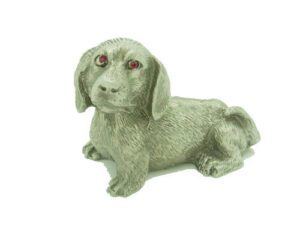 Lucky Pewter Dog With Sparkling Red Eyes1