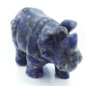 Mini Blue Sodalite Fengshui Rhinoceros for Protection