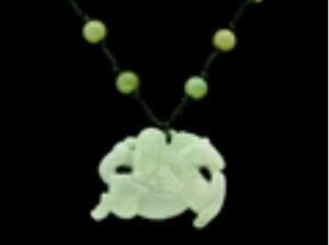 Monkey on Horse Jade Pendant Necklace