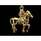 Monkey on Horse Keychain1