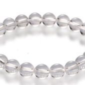 Om Mani Padme Hum Clear Quartz 10mm Bracelet