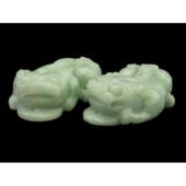 Pair of Green Jade Feng Shui Pi Yao1