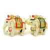 Pair of White Elephant Trunk Up & Down Keychains1