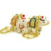 Pair of White Elephant Trunk Up & Down Keychains2